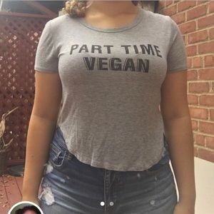 “part time vegan” tee